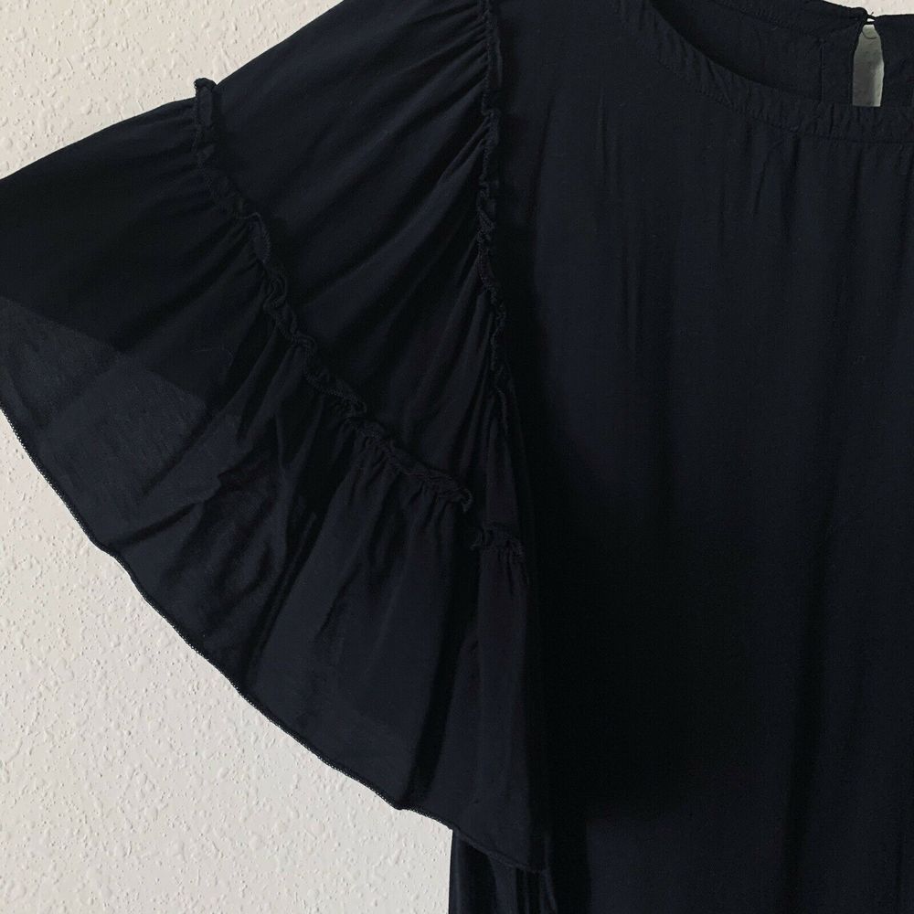 Loft Tiered Flutter Sleeve Shift Dress - Picture 3 of 5